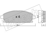 421.0 Sada brzdových destiček, kotoučová brzda fri.tech.