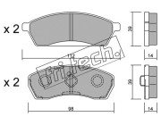 425.0 Sada brzdových destiček, kotoučová brzda fri.tech.