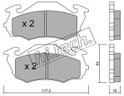 427.0 Sada brzdových destiček, kotoučová brzda fri.tech.