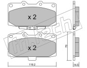 428.0 Sada brzdových destiček, kotoučová brzda fri.tech.