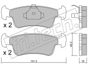 435.0 Sada brzdových destiček, kotoučová brzda fri.tech.