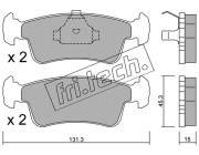 435.0 Sada brzdových destiček, kotoučová brzda fri.tech.