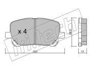 442.0 Sada brzdových destiček, kotoučová brzda fri.tech.