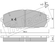 449.0 Sada brzdových destiček, kotoučová brzda fri.tech.