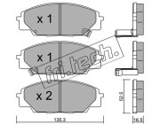 450.0 Sada brzdových destiček, kotoučová brzda fri.tech.