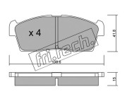 455.0 Sada brzdových destiček, kotoučová brzda fri.tech.