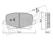 459.0 Sada brzdových destiček, kotoučová brzda fri.tech.