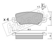 463.0 Sada brzdových destiček, kotoučová brzda fri.tech.