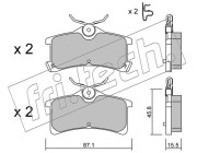 465.0 Sada brzdových destiček, kotoučová brzda fri.tech.