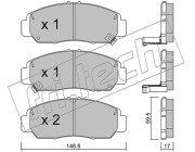 478.0 Sada brzdových destiček, kotoučová brzda fri.tech.