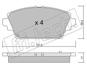 480.0 Sada brzdových destiček, kotoučová brzda fri.tech.