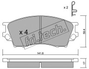 489.0 fri.tech. sada brzdových platničiek kotúčovej brzdy 489.0 fri.tech.