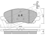 497.0 Sada brzdových destiček, kotoučová brzda fri.tech.