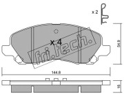 497.0 Sada brzdových destiček, kotoučová brzda fri.tech.