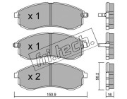 498.0 Sada brzdových destiček, kotoučová brzda fri.tech.