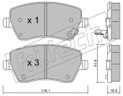 501.1 Sada brzdových destiček, kotoučová brzda fri.tech.