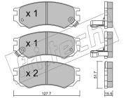 504.0 Sada brzdových destiček, kotoučová brzda fri.tech.