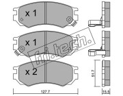 504.0 Sada brzdových destiček, kotoučová brzda fri.tech.