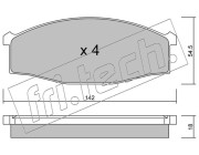 513.0 Sada brzdových destiček, kotoučová brzda fri.tech.