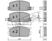 514.0 Sada brzdových destiček, kotoučová brzda fri.tech.