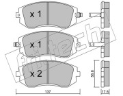 516.0 Sada brzdových destiček, kotoučová brzda fri.tech.