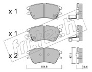 518.0 Sada brzdových destiček, kotoučová brzda fri.tech.