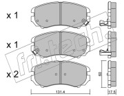 519.0 Sada brzdových destiček, kotoučová brzda fri.tech.