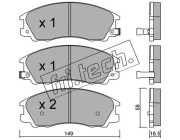 522.0 Sada brzdových destiček, kotoučová brzda fri.tech.