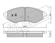 524.0 Sada brzdových destiček, kotoučová brzda fri.tech.