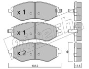 524.1 Sada brzdových destiček, kotoučová brzda fri.tech.