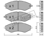 525.0 Sada brzdových destiček, kotoučová brzda fri.tech.