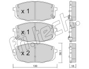 529.1 Sada brzdových destiček, kotoučová brzda fri.tech.