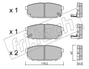 532.0 Sada brzdových destiček, kotoučová brzda fri.tech.