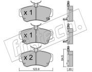 537.0 Sada brzdových destiček, kotoučová brzda fri.tech.