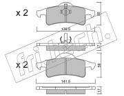 542.0 Sada brzdových destiček, kotoučová brzda fri.tech.