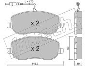 546.0 Sada brzdových destiček, kotoučová brzda fri.tech.