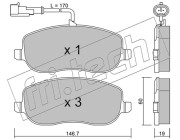 546.1 Sada brzdových destiček, kotoučová brzda fri.tech.