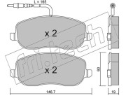 546.2 Sada brzdových destiček, kotoučová brzda fri.tech.