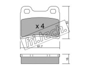 551.0 Sada brzdových destiček, kotoučová brzda fri.tech.