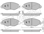 552.0 Sada brzdových destiček, kotoučová brzda fri.tech.