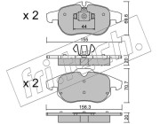 556.0 Sada brzdových destiček, kotoučová brzda fri.tech.