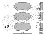 558.0 Sada brzdových destiček, kotoučová brzda fri.tech.