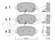 558.2 Sada brzdových destiček, kotoučová brzda fri.tech.