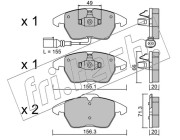 564.0 Sada brzdových destiček, kotoučová brzda fri.tech.