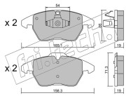 564.1 Sada brzdových destiček, kotoučová brzda fri.tech.