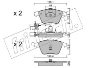 565.0 Sada brzdových destiček, kotoučová brzda fri.tech.