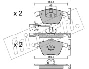 565.1 Sada brzdových destiček, kotoučová brzda fri.tech.