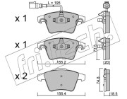 568.0 Sada brzdových destiček, kotoučová brzda fri.tech.