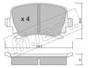 569.0 Sada brzdových destiček, kotoučová brzda fri.tech.