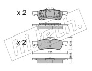 572.0 Sada brzdových destiček, kotoučová brzda fri.tech.